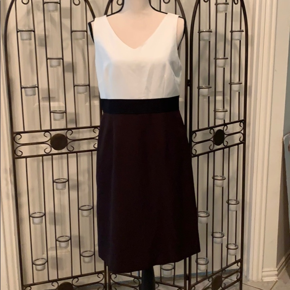Cream, brown and black Professional dress